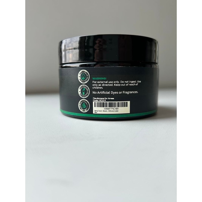 Hemp Cream - Maximum Strength Lotion with Arnica, Hemp Oil