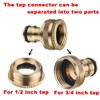 TOPWAYS 3/4 inch and 1/2 inch BSP 2in1 Metal Brass