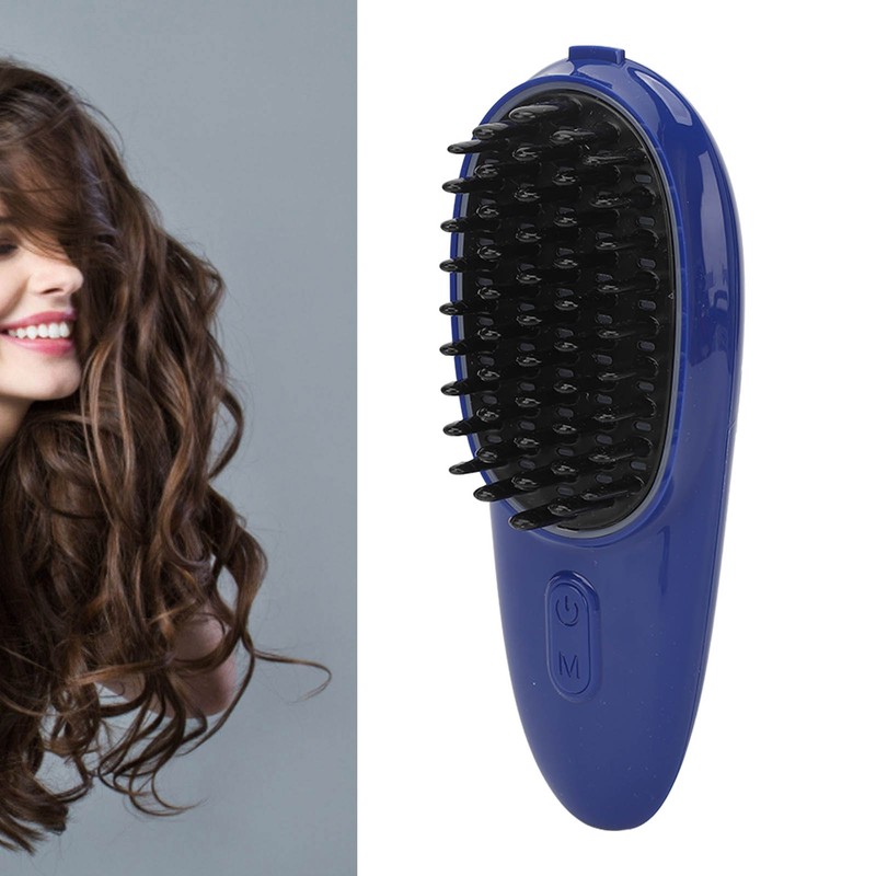 Electric Scalp Massager Brush Vibration Red Blue LED Fatigue Relief