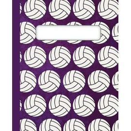 Purple Volleyball Notebook: College Ruled Volleyball Composition Notebook - 100 pages - Volleyball Notebook Journal - 7.5" x 9.25" - Volleyball School Supplies - Volleyball Gifts for Girls