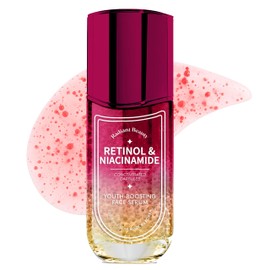 Radiant Beauty Retinol Serum for Face with Niacinamide – Dermatologist Tested, Anti-Aging, Korean Skin Care – Smooths Texture, Reduces Redness, Calms Sensitivity – Clean Vegan Formula – 1.69 fl oz