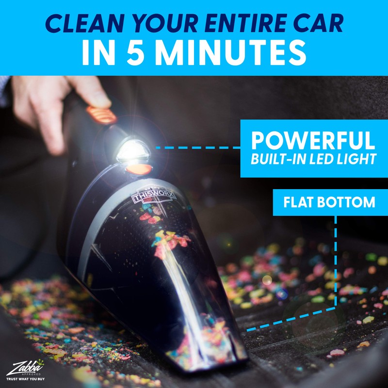 ThisWorx Car Vacuum Cleaner 2.0, Portable Handheld Mini Vacuums Cleaner