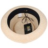 MAZ Summer Straw Diamond Crown Pork Pie Hat - with