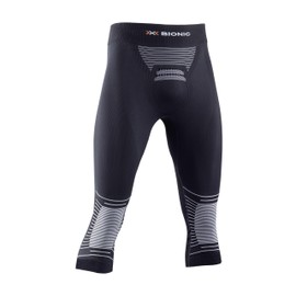 X-Bionic Energizer 4.0, Pantaloni Funzionali 3/4 Uomo, Opal Black/Arctic White, XL