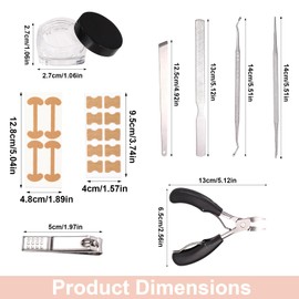 106pcs Ingrown Toenail Corrector Kit, Toenail Correction Strips Tape Ingrown Nail Corrector Tool for At-Home Pedicure Use