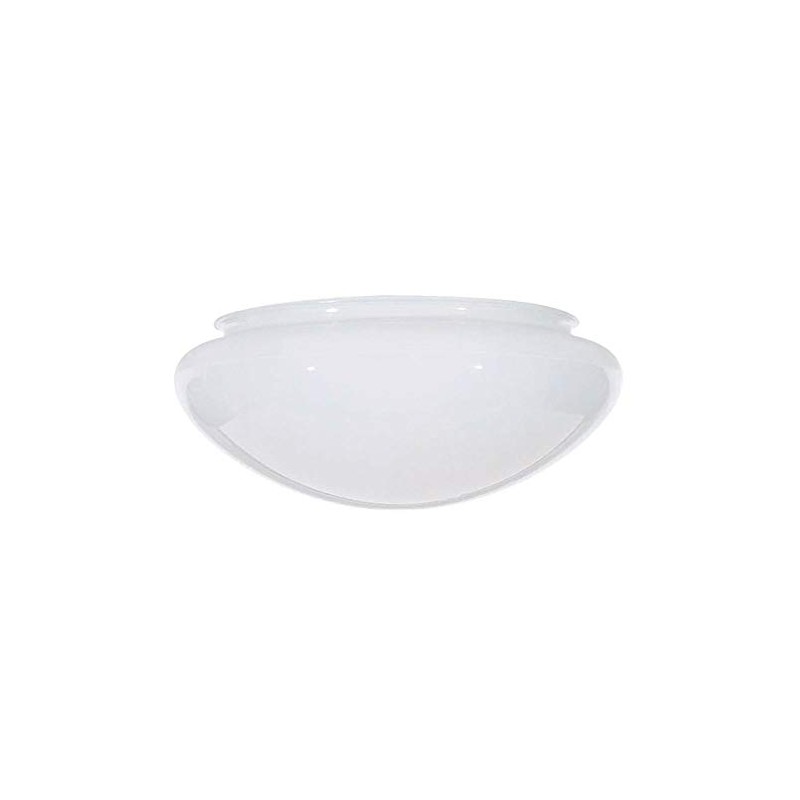 7.5-Inch White Mushroom Glass Shade - 5-7/8-Inch Fitter Opening