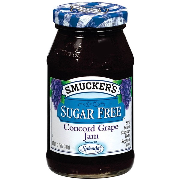 Smucker's Sugar-Free Concord Grape Jam, 12.75 oz (Pack of 6)