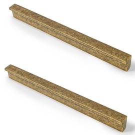 SAILANKA 2 Pack Brass Home Kitchen Vintage Cabinets Drawers Collection Edge Finger Tab Pull Handle 6-1/3 Inch Length Pulls for Drawers Cupboard Closets, Antique Brass, L