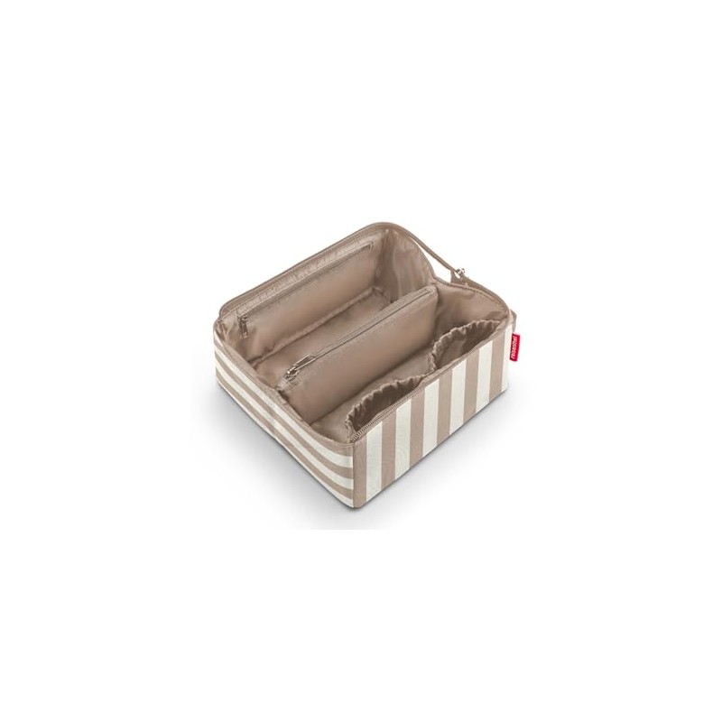 reisenthel Summerstripes Coffee Boxy Cosmetic Case - Ideal Travel Companion
