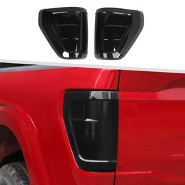Jimen Fit for Ford F150 2021-2023, 2PCS Smoked Taillight Tint Rear Tail Light Cover Trim