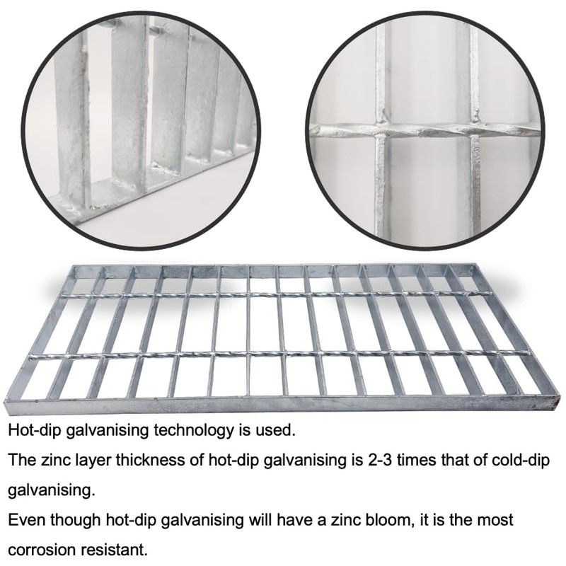 MASSLUNT Galvanized Steel Drain Grate 20x8 in for NDS 8"
