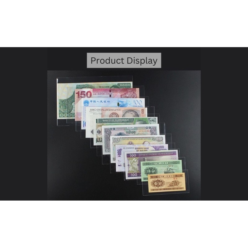 PCCB MINGT 50 x Professional Plastic Banknote Sleeves Size 6