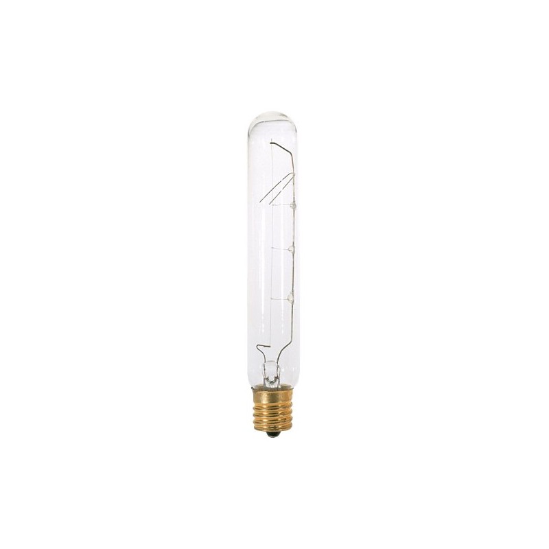 Satco S3222 130V Intermediate Base 25-Watt T6.5 Light Bulb, Clear