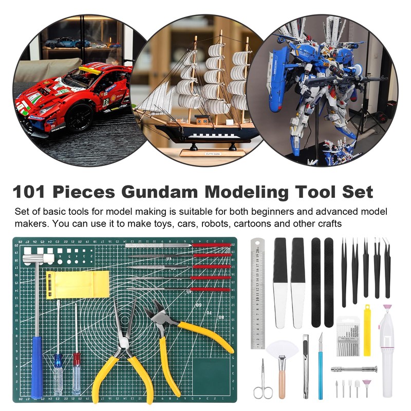 Fippy 101PCS Gundam Model Tools Kit, Hobby Building Tools Kit