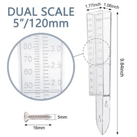 WANDIC Rain Gauge, 1 Piece Plastic Rain Gauge With Screws Rainfall Measuring Tube For Garden Outdoor Yard Rainfall Measurement