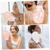 FOMIYES Elegant Spa Gloves 2-piece Silk Exfoliating Mitts Face Washcloth