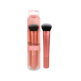 REAL TECHNIQUES Real Techniques Expert Face Makeup Brush, For Liquid and Cream Foundation, Blush, and Bronzer, Buildable Coverage for Base Makeup, Dense, Synthetic Bristles, Vegan and Cruelty-Free, 1 Count