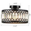 Zlepmlla Crystal Black Ceiling Light, Modern Semi Flush Mount Ceiling