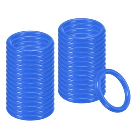 PATIKIL 2 Inch Plastic Ring-Toss Rings for Bottles, 30 Pack Carnival Rings Plastic Hoops for Speed and Agility Practice Outdoor Party Favor, Blue