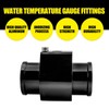 1 PC Black Aluminum Water Temp Meter Temperature Gauge Joint