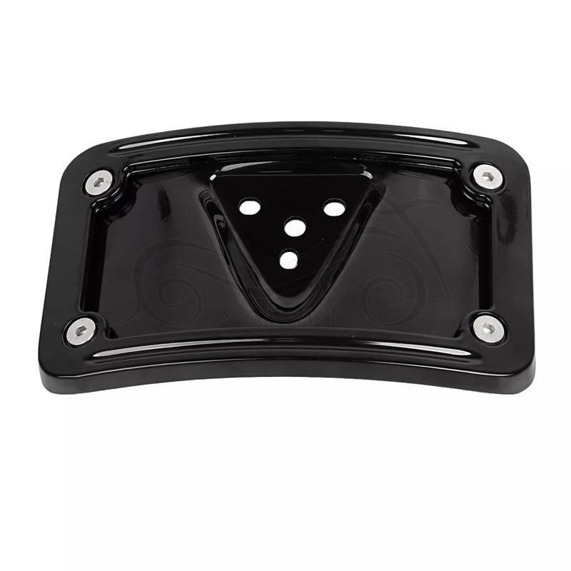 Unbranded Curved Laydown License Plate Mount Bracket w/ Frame For