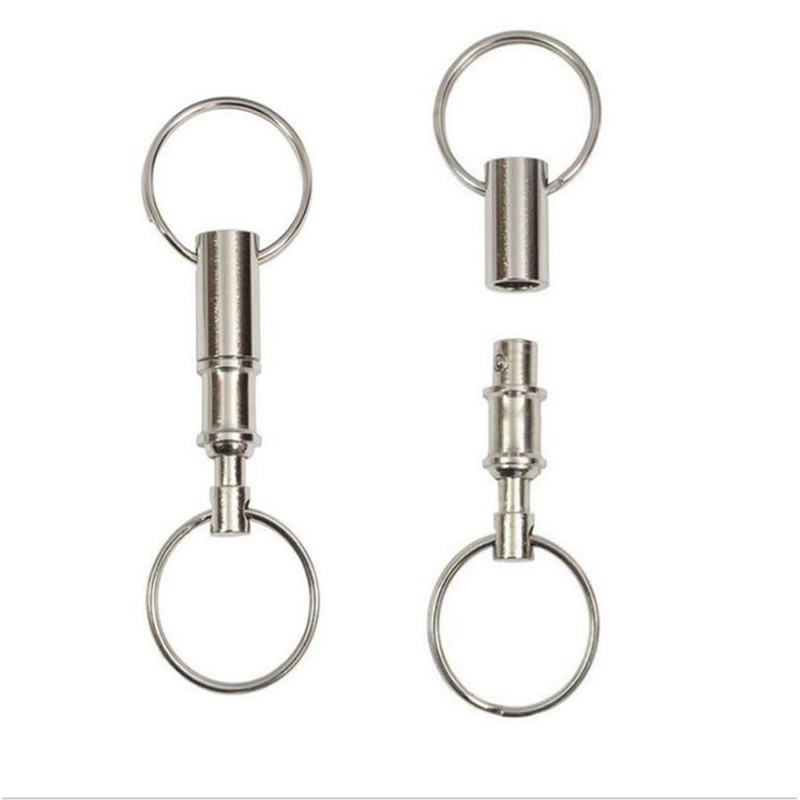 WELANGBN 2 Packs Of Quick-Release Detachable Keychain Double Pull Keychain