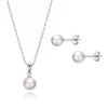 Philip Jones Sterling Silver White Shell Pearl Set