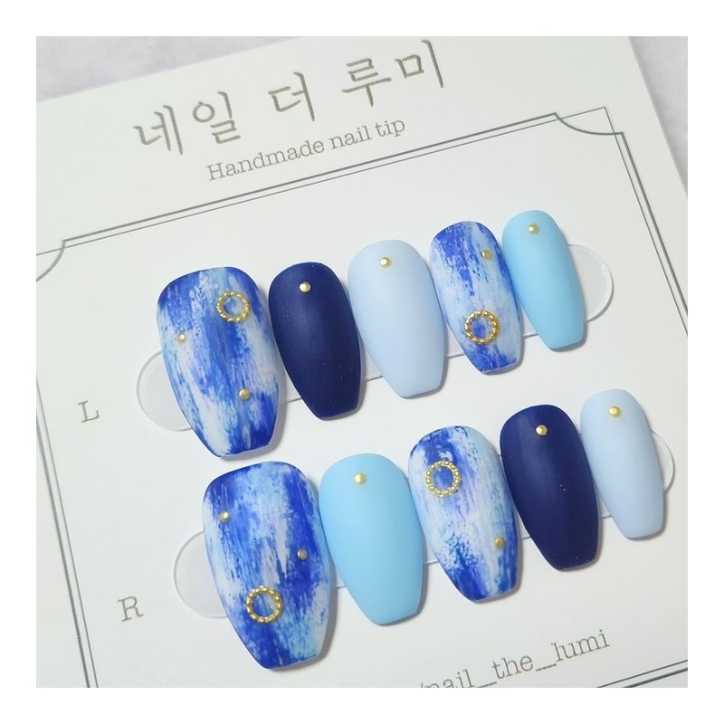 Paint Brush Nails Handmade Nail Tips - Short Ballerina /