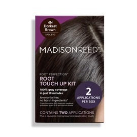 Madison Reed Root Perfection Permanent Root Touch Up, Darkest Brown 4N Spoleto, 10 Minutes for 100% Gray Root Coverage, Ammonia-Free Hair Dye, Two Applications
