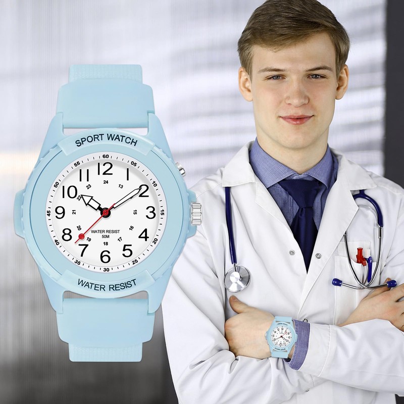 PROKING Waterproof Nurse Watch for Medical Professionals,Women Men, 24 Hour