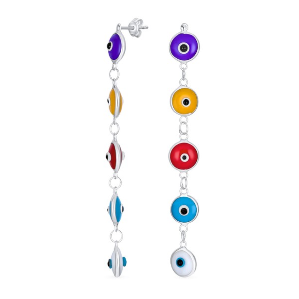 Spiritual Protection 2.5 Inch Long Linear Multiple Round Multi Color