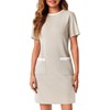 Wenrine Womens Work Dress Elegant Business Casual Short Sleeve Knit