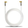 deleyCON TV Cable Plug 90°/Jack 90° Gold-Plated, White