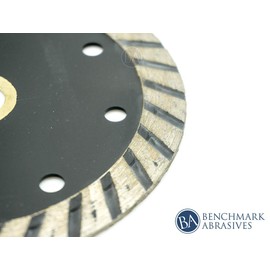 Benchmark Abrasives 4-1/2 Inch Turbo Diamond Blade for Angle Grinder with Steel Core for Cutting Brick Ceramic Tile Granite Marble - 4-1/2” Circular Saw Blades Concrete Masonry Brick Grinding Wheel