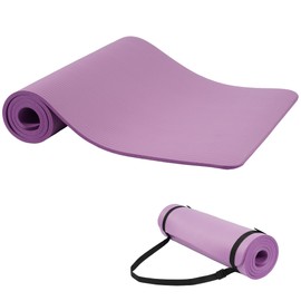 BalanceFrom 1/2 Inch Thick Yoga Mat with Carrying Strap, High-Density Exercise Mat for Home Yoga, Pilates, Stretching, Floor & Fitness Workouts, Taro Purple
