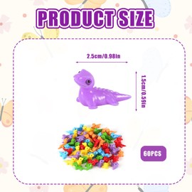 60pcs Mini Lizards, Resin Lizard Figures Colorful Miniature Lizard Figurines Tiny Lizard Figurines Mini Resin Animals for Miniature Garden Landscape Dollhouse Potted Decoration