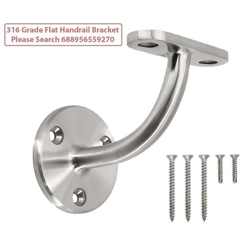 Stainless Steel 316 Grade Wall Mount Handrail Bracket for Round