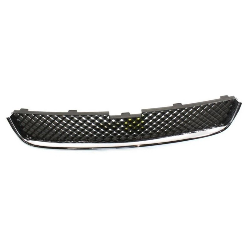 TopAlpha Chrome Lower Front Grille Grill w/Black Insert For 05-09