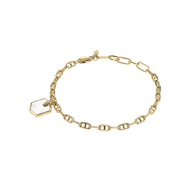 Fossil Heritage Women's Brass Chain Bracelet, Brass, No Gemstone