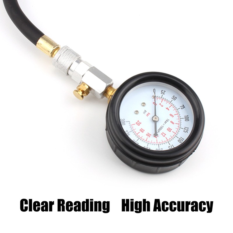 Petrol Engine Compression Tester Kit Gases Engine Cylinder Compressor Gauge