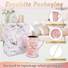 Bubble Hugs I Wish You Lived Next Door Marble 13.5 oz, Meaningful Thank You Mother's Day Gift Idea From Daughter Miss You Grandma Aunty Soul Sister For Going Away Moving Long Distance, Pink