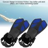 1 Pair Adjustable Swimming Fins TPR Open Heel Long Diving