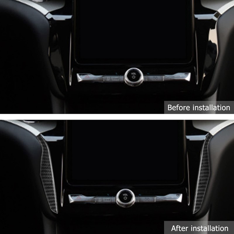 nuoozy Compatible with Carbon Fiber Center Console Panel Cover Trim