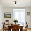 Pathson Glass Flush Mounted Ceiling Light, Vintage Farmhouse Ceiling Lamp