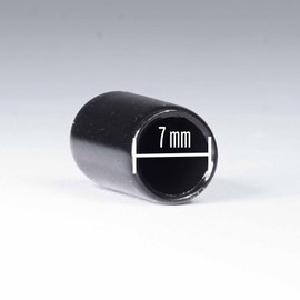 40 Stabkappen Schutzkappen aus Silikon für Pflanzstäbe schwarz 7 mm