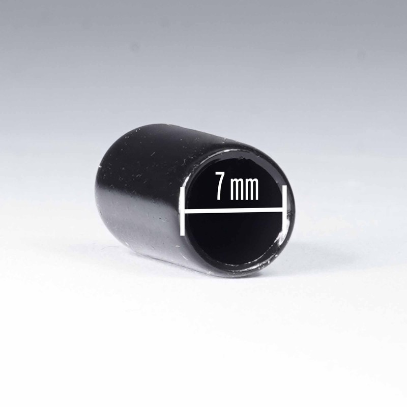 40 Stabkappen Schutzkappen aus Silikon für Pflanzstäbe schwarz 7 mm