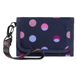 coocazoo Wallet with Window Inside & Outside, Coin Pocket & Card Slots, Velcro Fastening, Polyester, 3rd Grade, Reflective Moons - Purple, Stylish