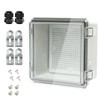 LeMotech Electrical Box, IP67 Waterproof Hinged Clear Cover Stainless Steel