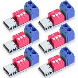 Seloky USB-C PD Trigger Module, PD/QC Fast Charge Decoy Board, USB Type-C to 5V/9V/12V/20V High-Speed Charging Power Delivery Boost Converter (6PCS)