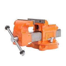 Forward 4-Inch Bench Vise Ductile Iron with Channel Steel and 360-Degree Swivel Base HY-30404-4In (4")